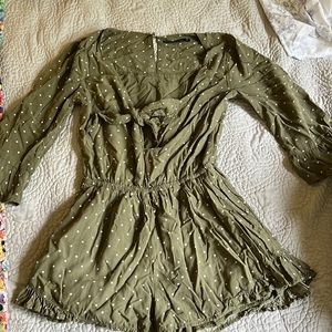 Abercrombie green dot romper